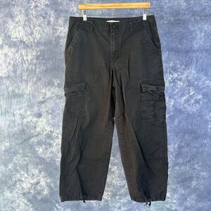 Levis 94 Baggy Wide Leg Jeans Womens 30x31 Black High Rise Denim Relaxed Fit